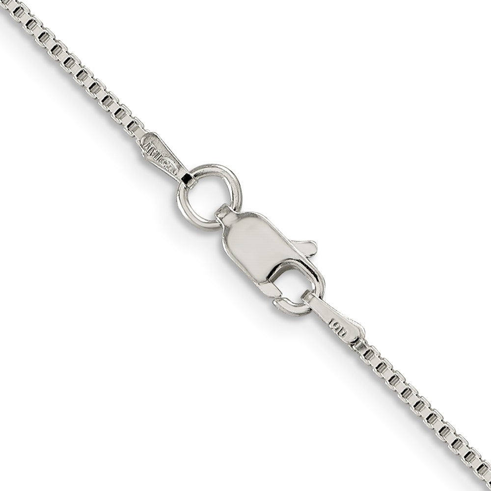 Sterling Silver 1.25mm Box Chain 36 Inches