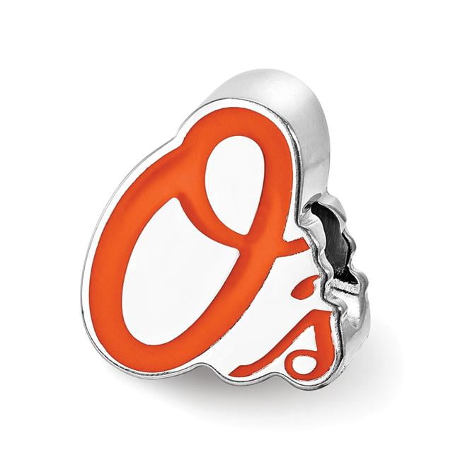 LogoArt SS500ORI Sterling Silver Baltimore Orioles Enameled Bead