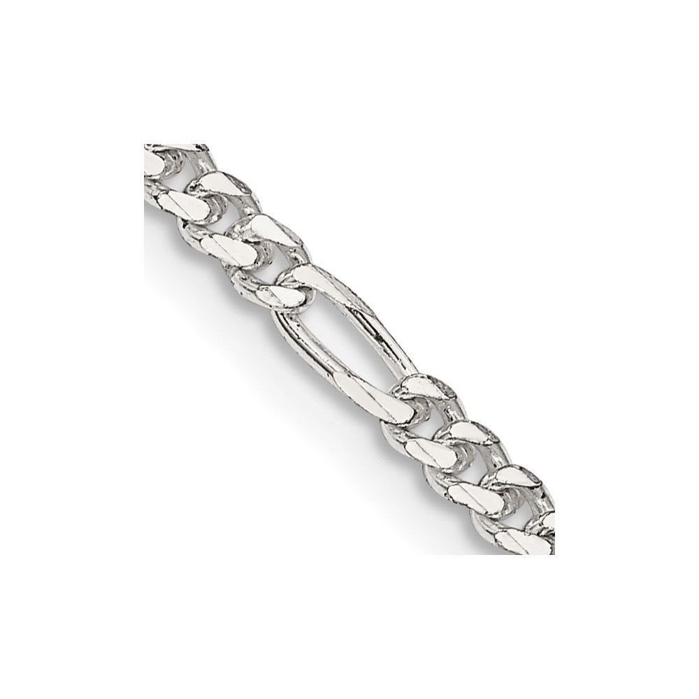 Sterling Silver 2.85mm Figaro Chain 30 Inches