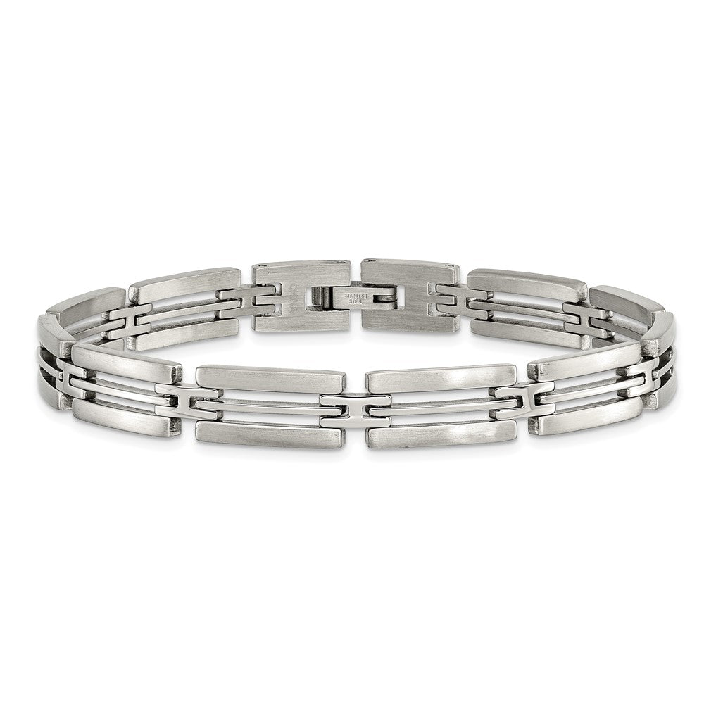 Stainless Steel Brushed and Polished 8.75in Bracelet 8.75 inches