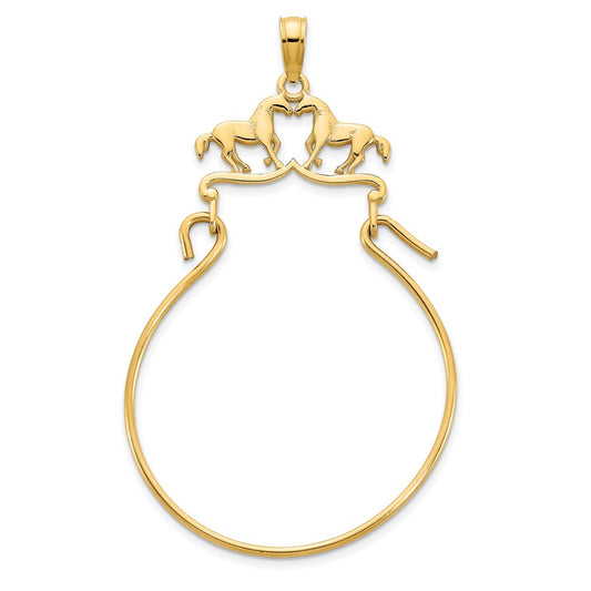 14k Horse Charm Holder Pendant
