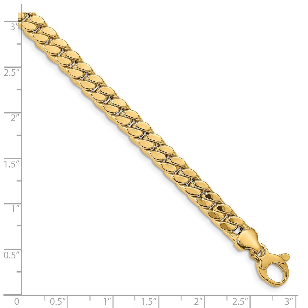 14k Men's Polished Curb Bracelet 8.5  inches