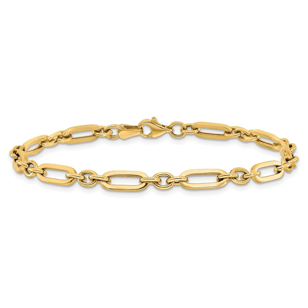 14K Polished Fancy Link Bracelet 7.5  inches