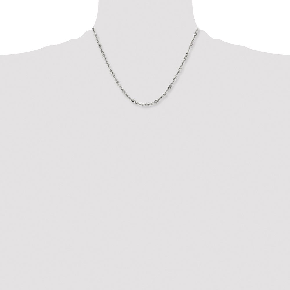 Stainless Steel Polished 3mm 18in Singapore Chain