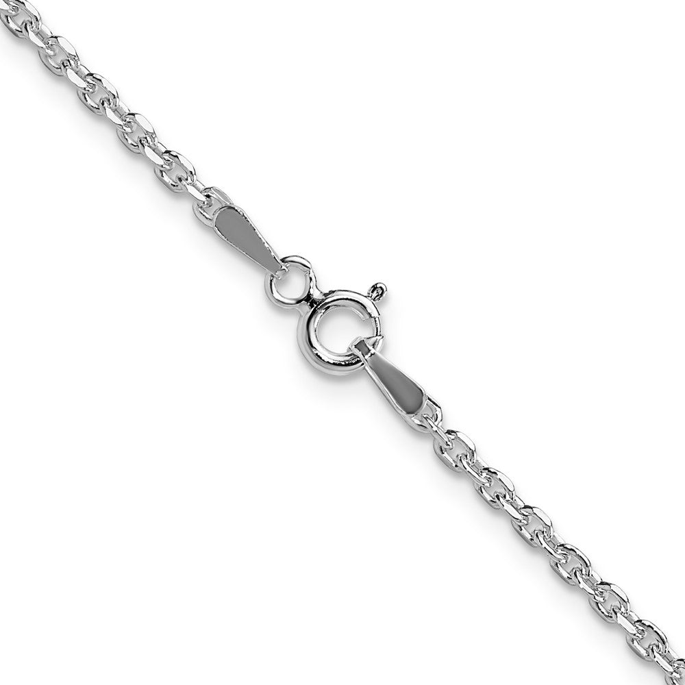 Sterling Silver 2.1mm Diamond-cut Forzantina Cable Chain 16 Inches