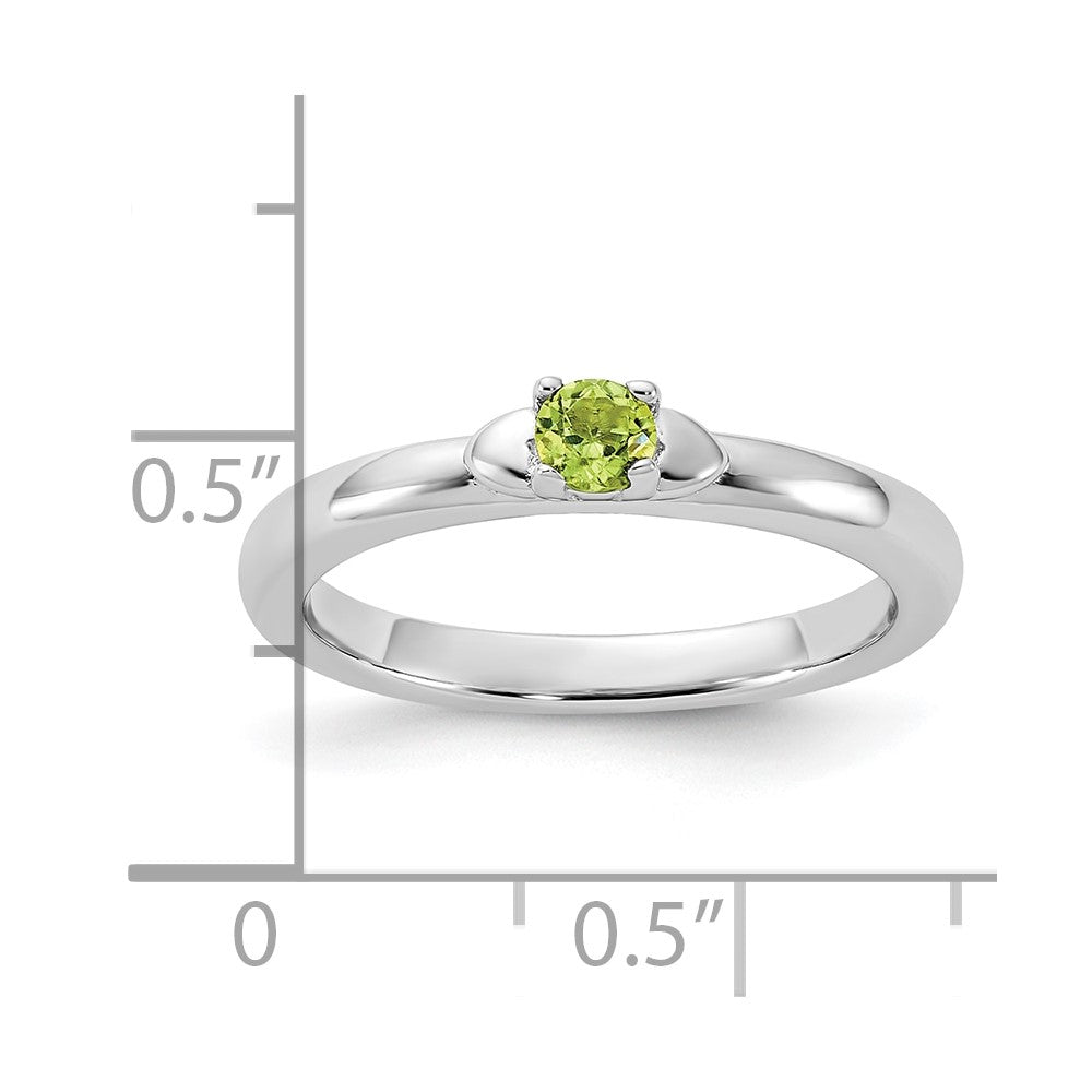 Sterling Silver Stackable Expressions Peridot Ring