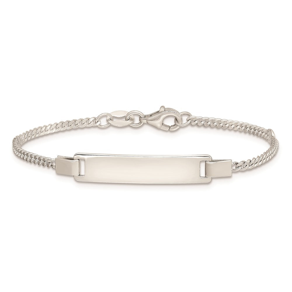 Sterling Silver Adjustable Baby ID Bracelet 6 inches
