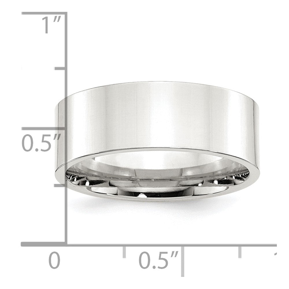 Sterling Silver 8mm Comfort Fit Flat Size 7.5 Band