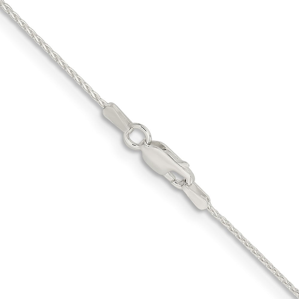 Sterling Silver .95mm Diamond-cut Round Spiga Chain 30 Inches