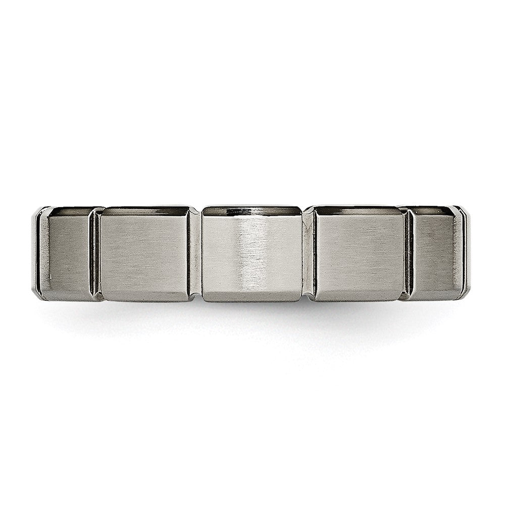 Titanium Brushed and Polished 5mm Grooved Band