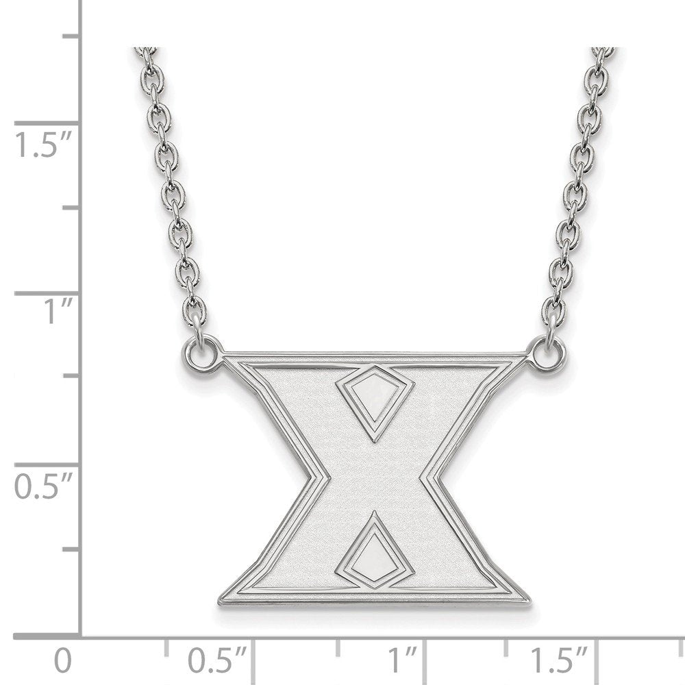 LogoArt Sterling Silver  Xavier University Large Pendant with Necklace by Versil