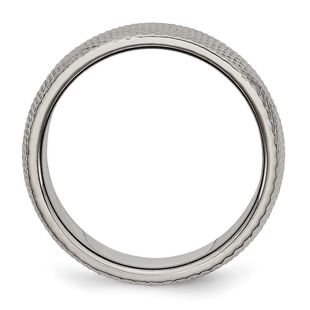 Titanium Polished and Textured 8mm Band Size - 9.5