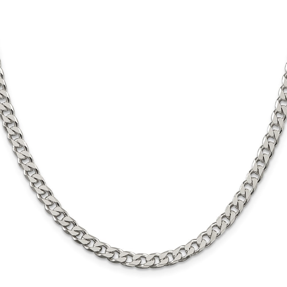 Sterling Silver Polished 5mm Curb Chain 24 Inches