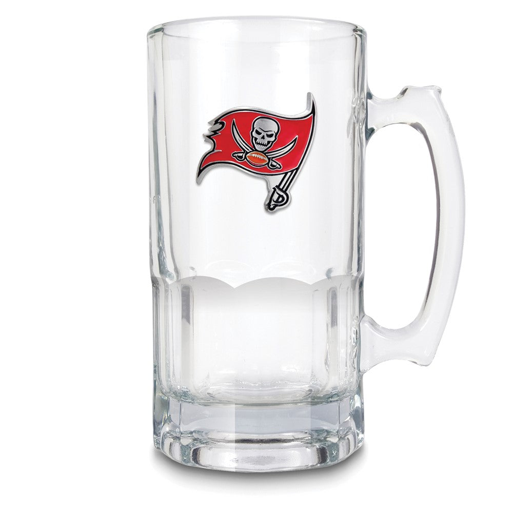 NFL Tampa Bay Buccaneers Glass 32 ounce Macho Mug with Emblem