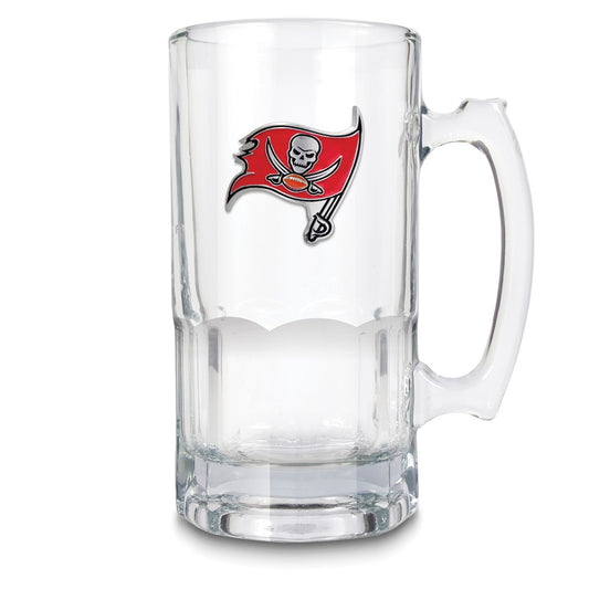NFL Tampa Bay Buccaneers Glass 32 ounce Macho Mug with Emblem