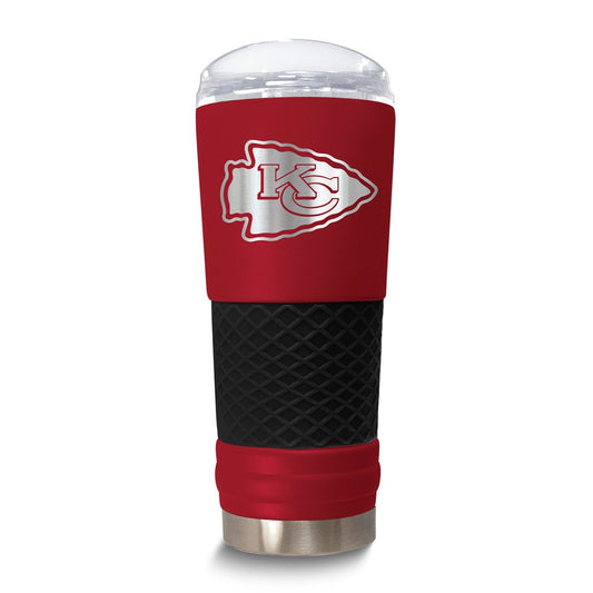 NFL Kansas City Chiefs Stainless Steel Silicone Grip 24 oz. Draft Tumbler with Lid