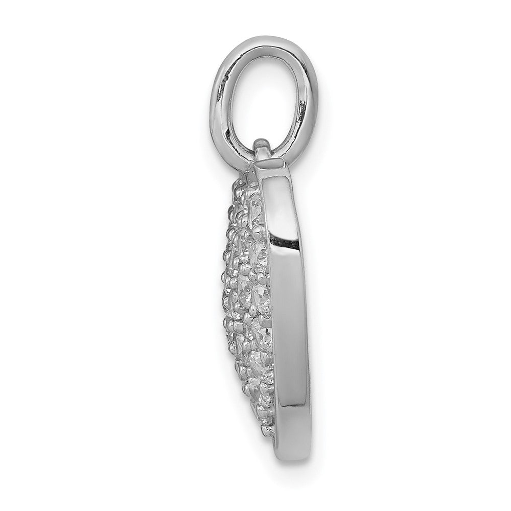 14k White Gold 1 carat Lab Grown Diamond VS/SI+ G+ Cluster Heart Pendant