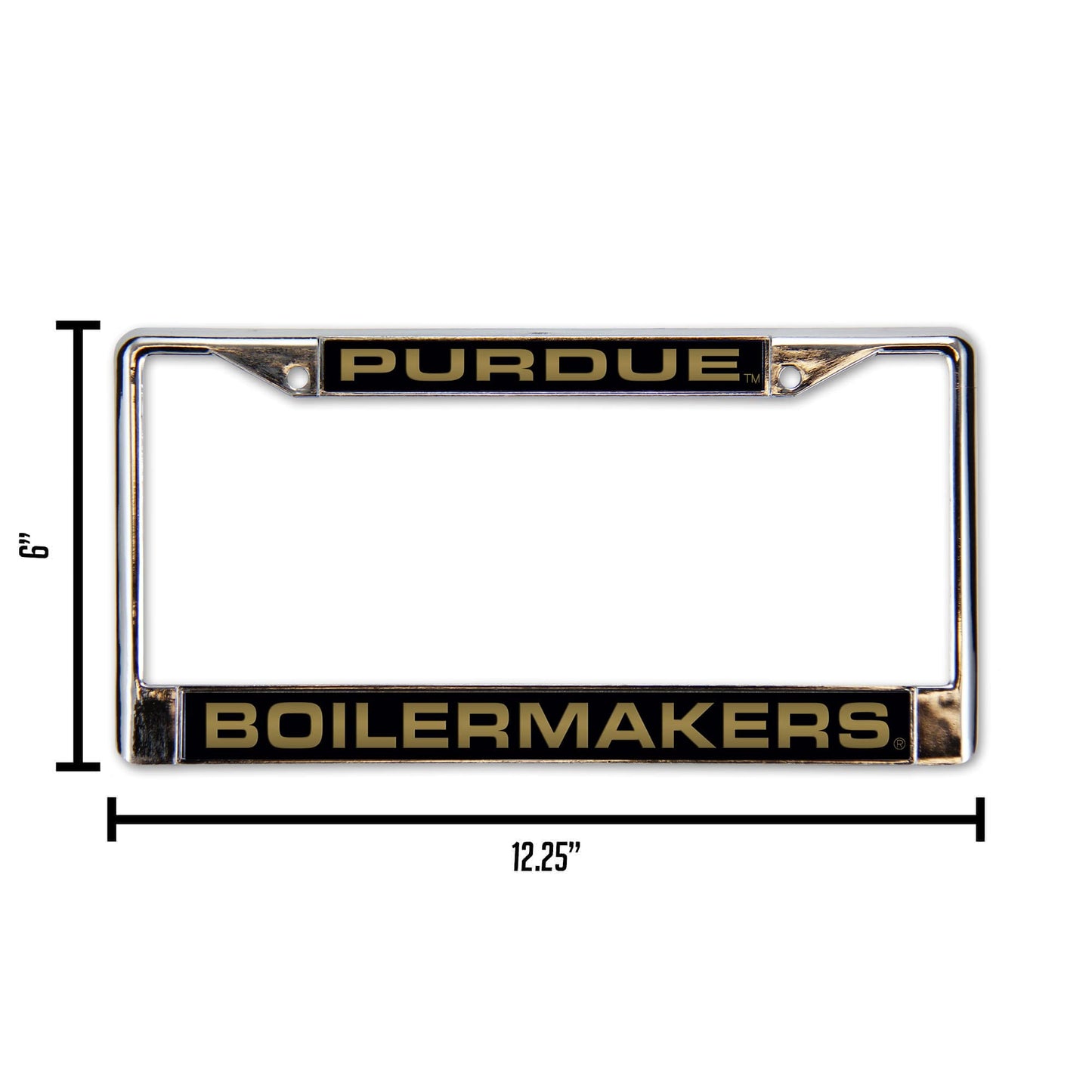 Purdue FCL Chrome Laser License Frame