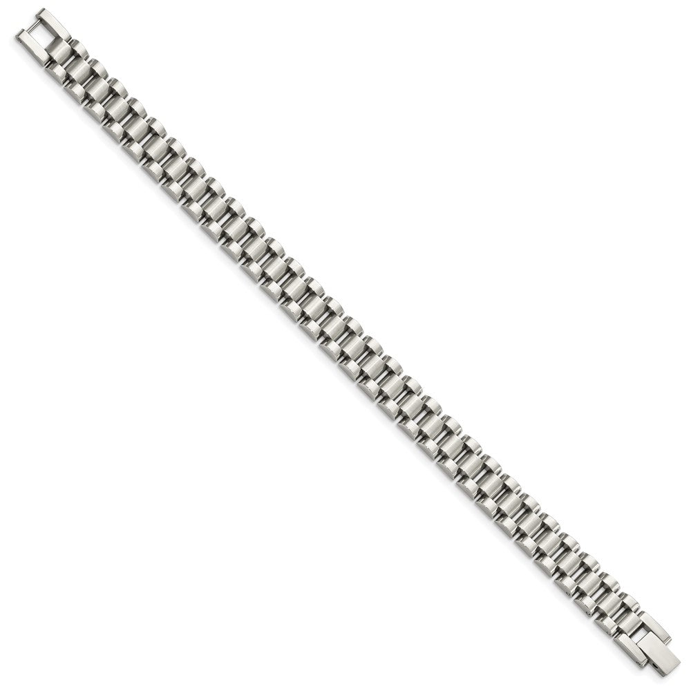 Stainless Steel Brushed and Polished 8.5in Bracelet 8.5 inches