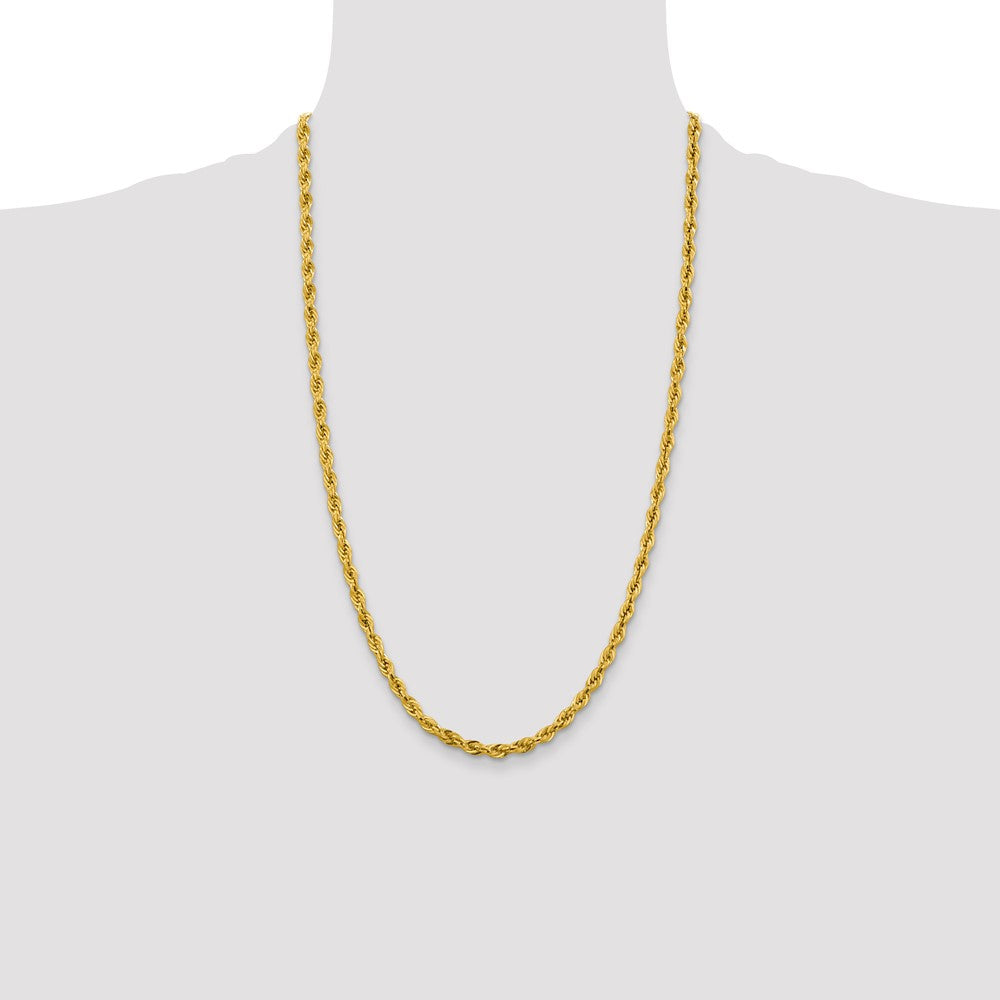 10k 4.25mm Semi-Solid Rope Chain