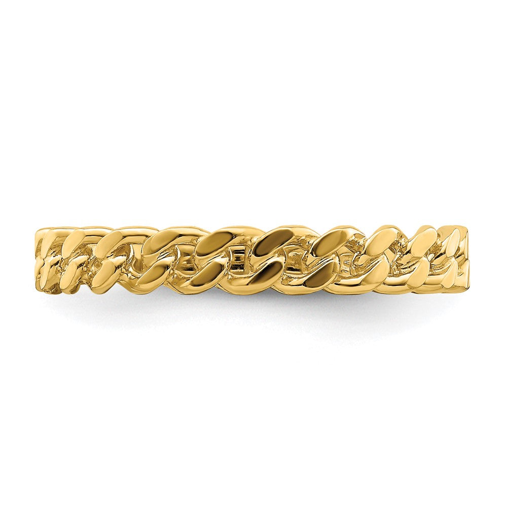 14k Chain Link Band Ring Size 7