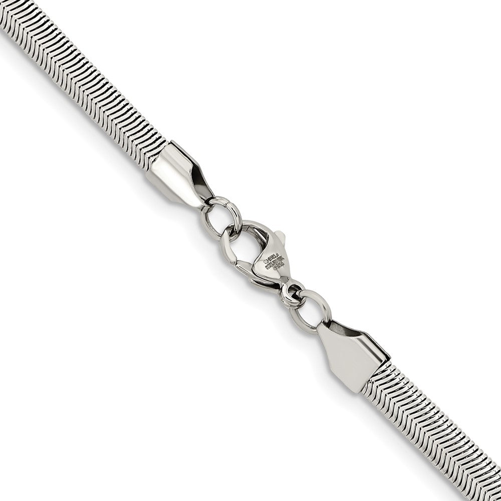 Stainless Steel Polished 6.2mm 20in Flat Snake Chain