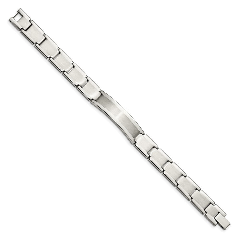 Stainless Steel Brushed and Polished 8.25in ID Bracelet 8.5 inches