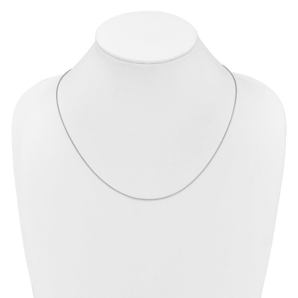 14K White Gold Adjustable 1.1mm Franco Chain