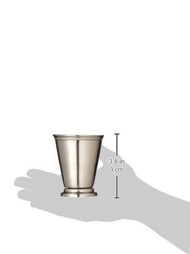 Nickel-plated Stainless Steel Beaded Medium Mint Julep Cup QGP8599