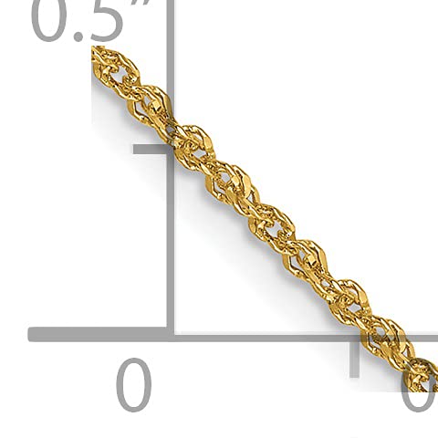 14K 1.3mm Sparkle Singapore Chain