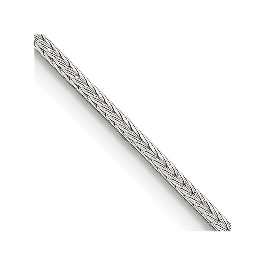 Sterling Silver 1.25mm Diamond-cut Round Franco Chain 22 Inches