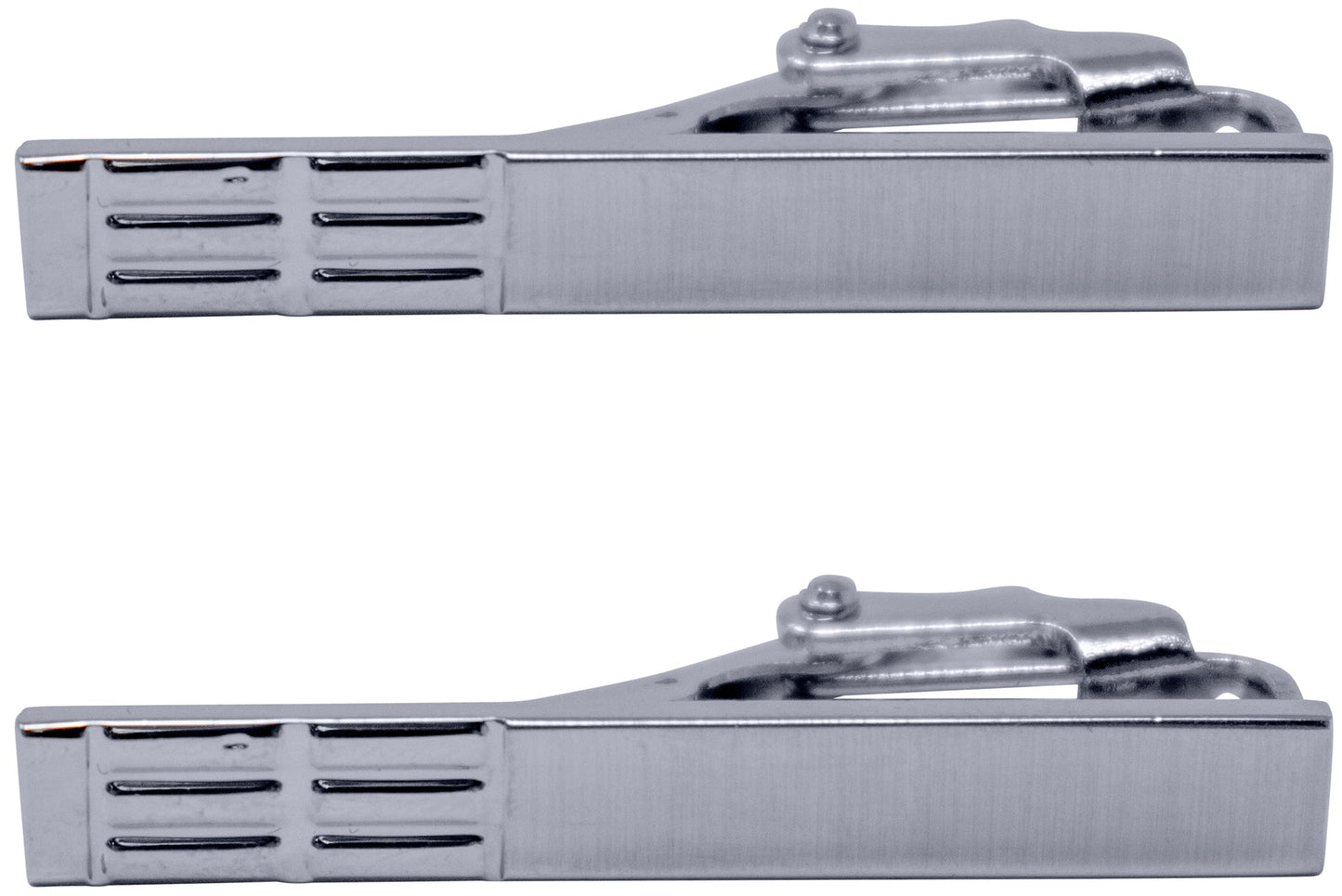 Silver-tone Textured Pattern Tie Bar QGM22688