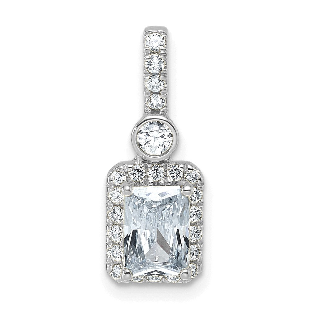 14kw Lab Grown Diamond 0.75ctw Radiant VS/SI+ G+ Necklace
