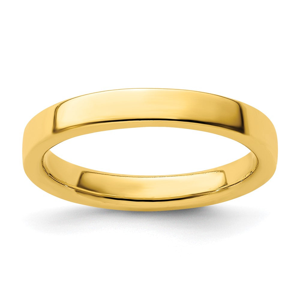Sterling Silver Stackable Expressions Gold-plated Ring Size -6