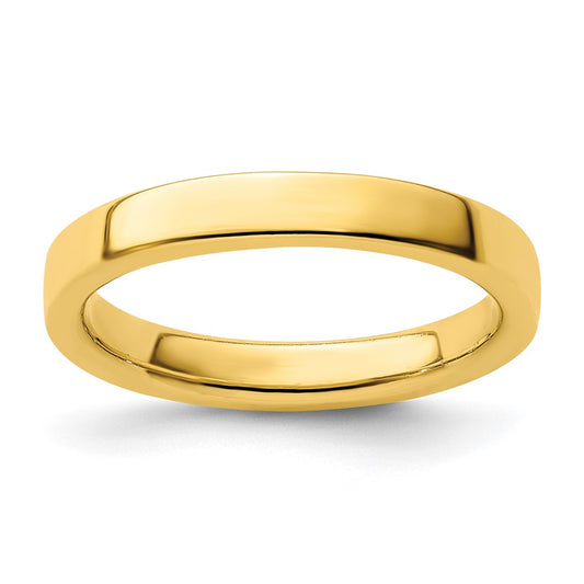 Sterling Silver Stackable Expressions Gold-plated Ring Size -6