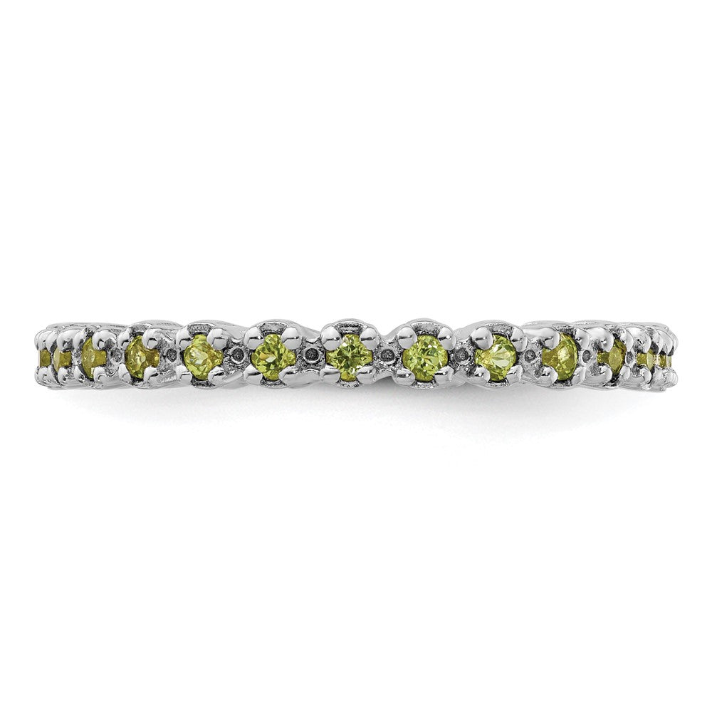 Sterling Silver Stackable Expressions Peridot Ring Size -5