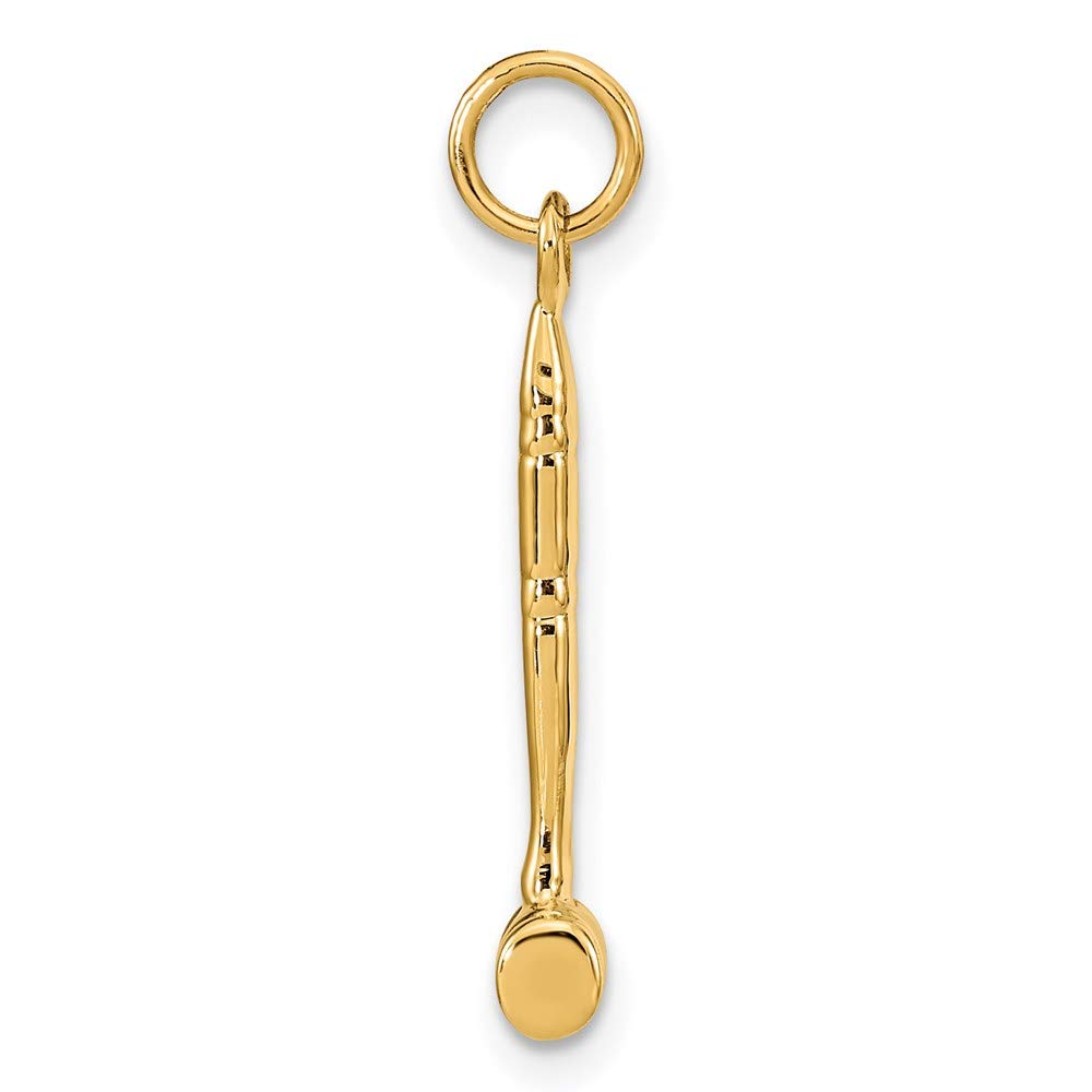 14k 3-D Gavel Charm Yellow Gold