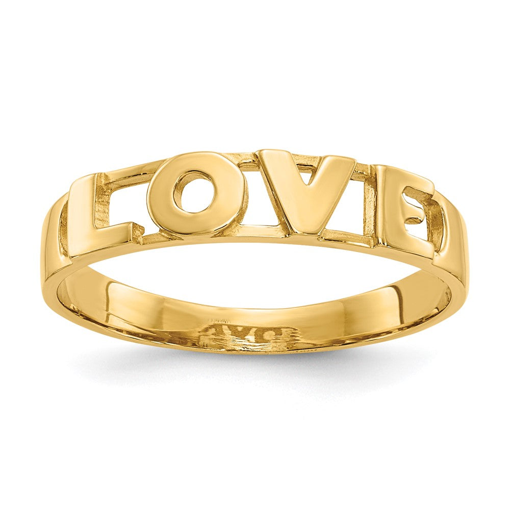 14k LOVE Ring Size 7