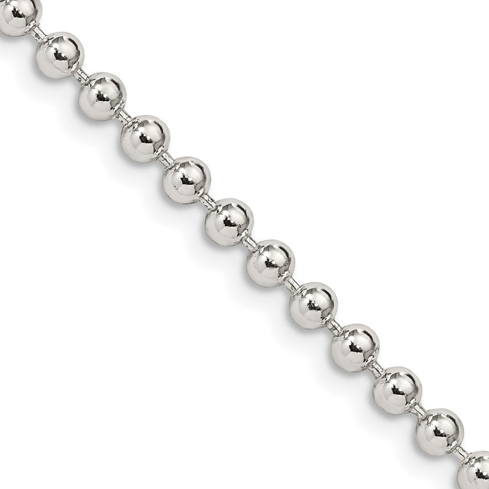 Sterling Silver 3mm Beaded Chain 20 Inches