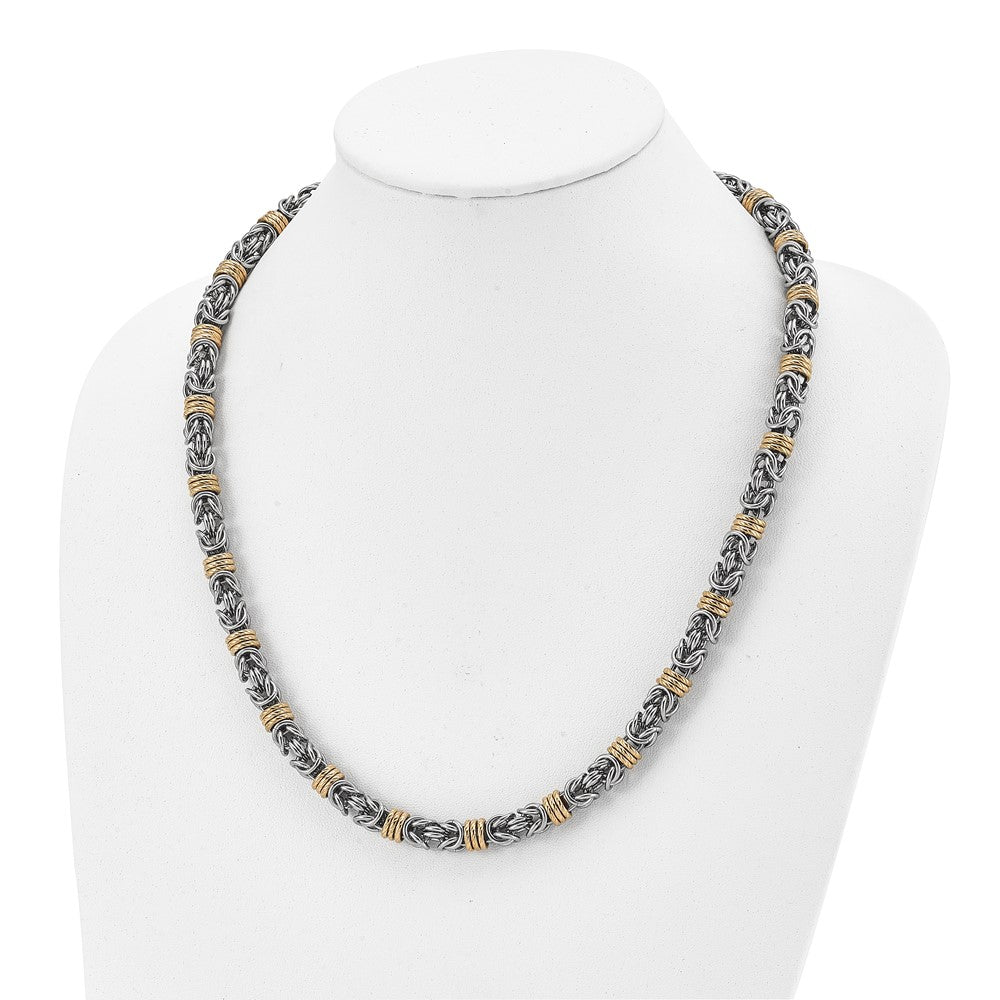 Stainless Steel Polished Yellow IP-plated 24in Necklace
