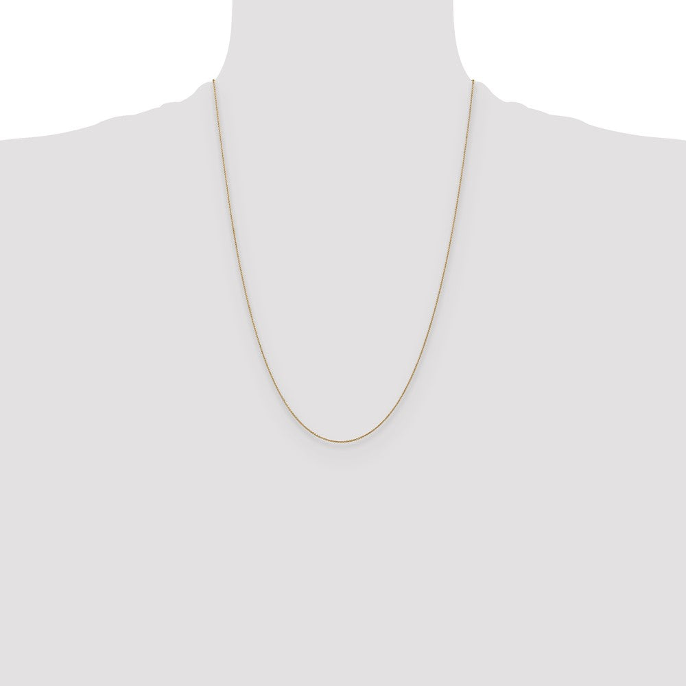 14K .8mm Round Cable Chain