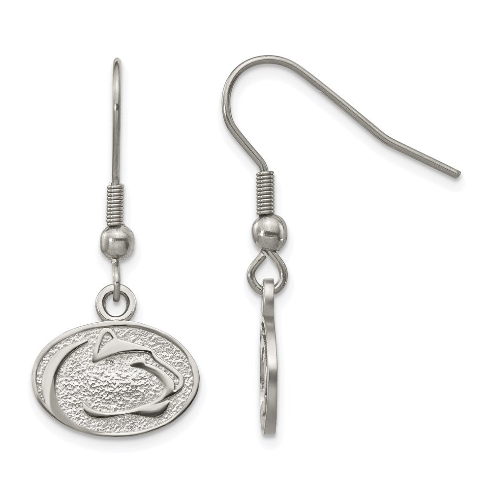 Stainless Steel LogoArt Penn State University Lion Dangle Wire Earrings QST517PSU