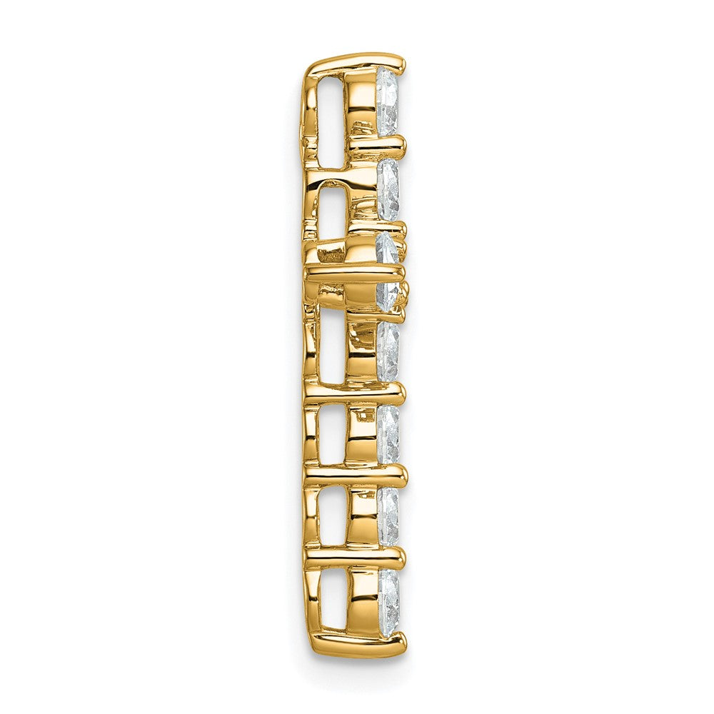 14k 2 carat Lab Grown Diamond VS/SI+ G+ Cross Chain Slide Pendant
