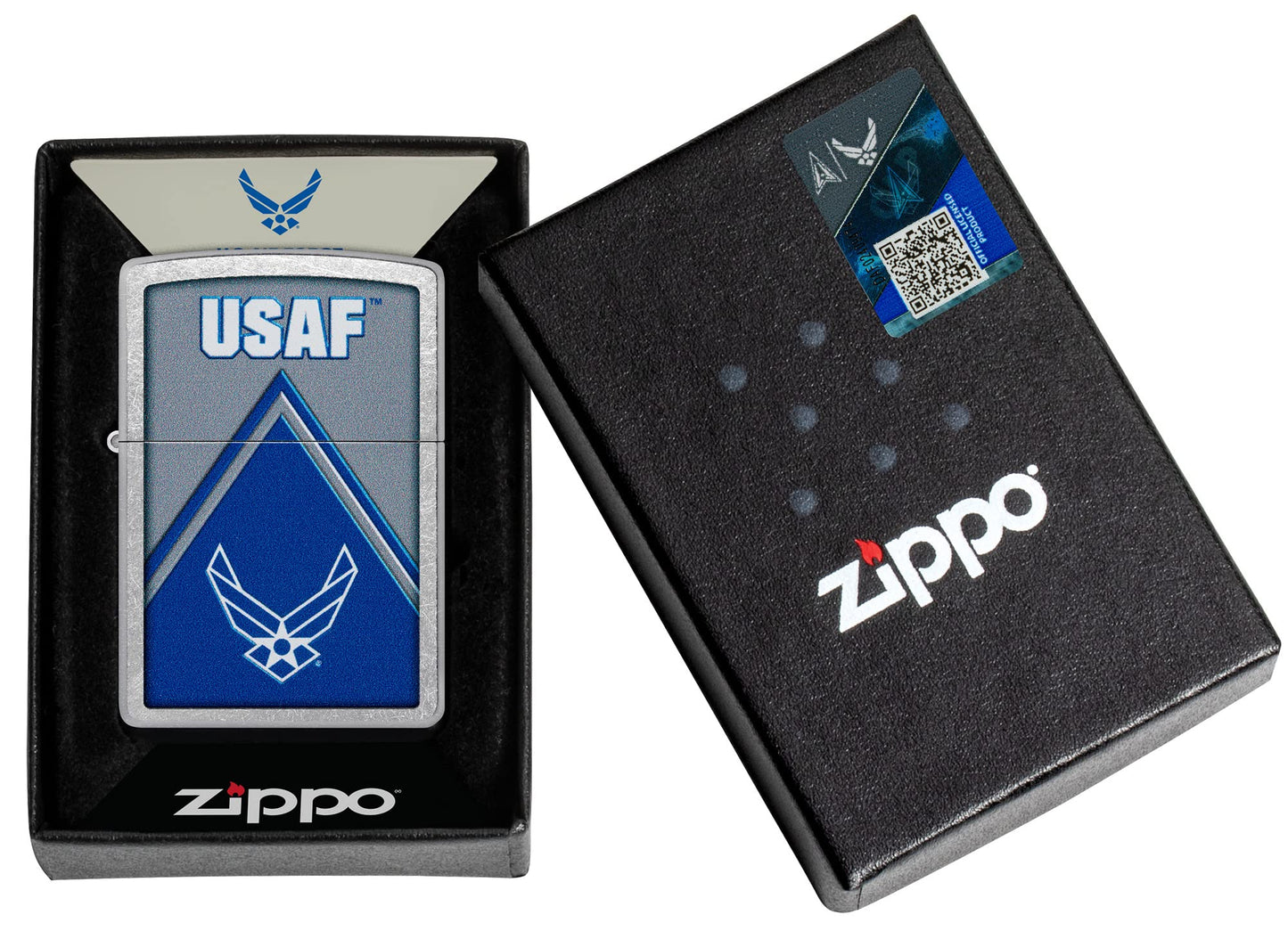 Zippo U.S. Air Force Design Street Chrome Pocket Lighter