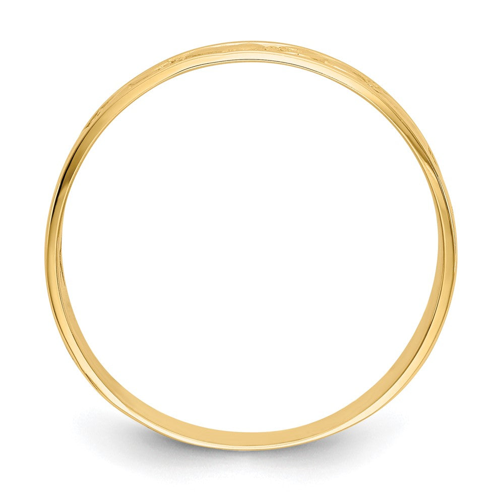 14K Polished X and Hearts Ring Size 8.75