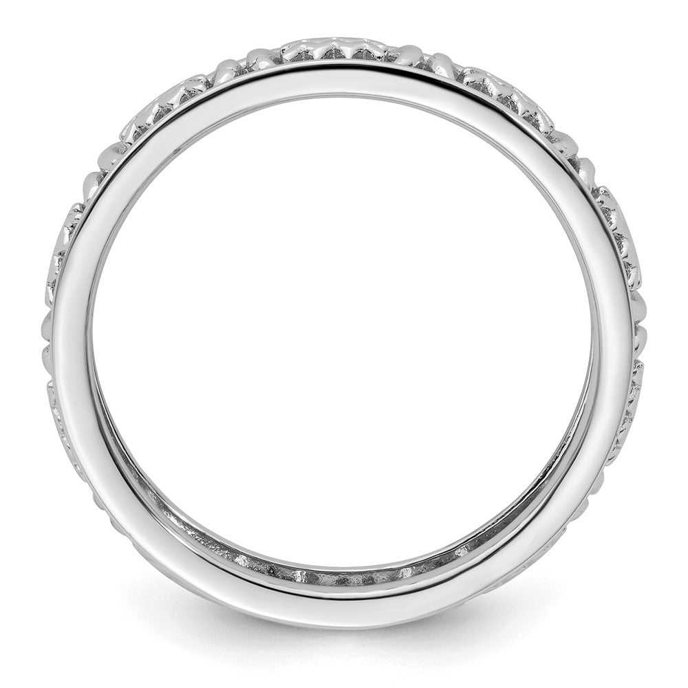 Sterling Silver Stackable Expressions Aquarius Zodiac Ring Size -10