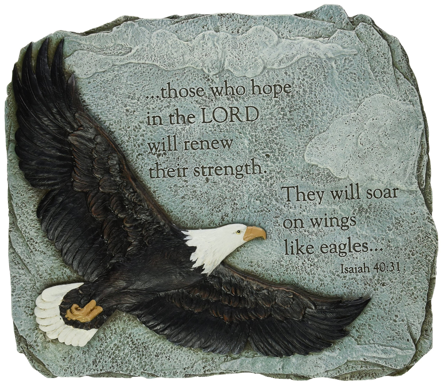 Joseph Studio 60873 Soaring Eagle Garden Stone with Verse They Will Soar on Wings Like Eagles Isaiah 40:31, 11-Inch