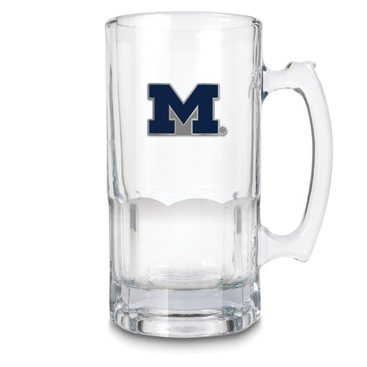 NCAA University of Michigan Glass 32 ounce Macho Mug
