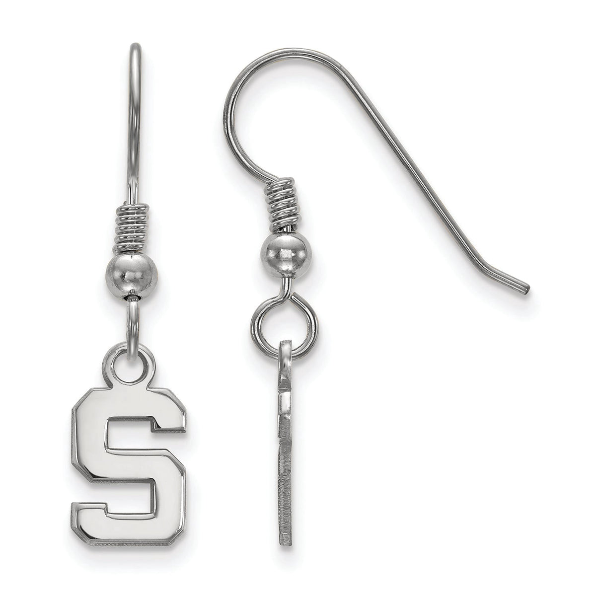 Women's Michigan State Spartans Sterling Silver XS Dangle Earrings