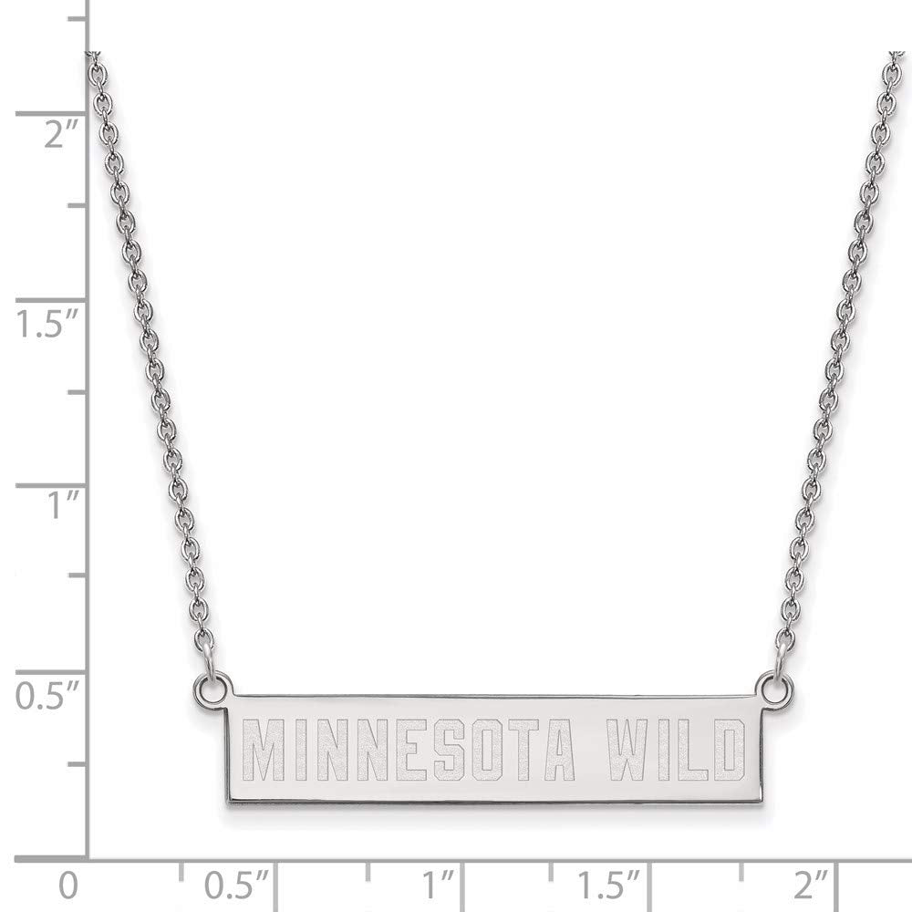Women's Minnesota Wild Sterling Silver Small Bar Necklace